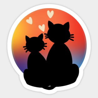 Sunset lovers Sticker